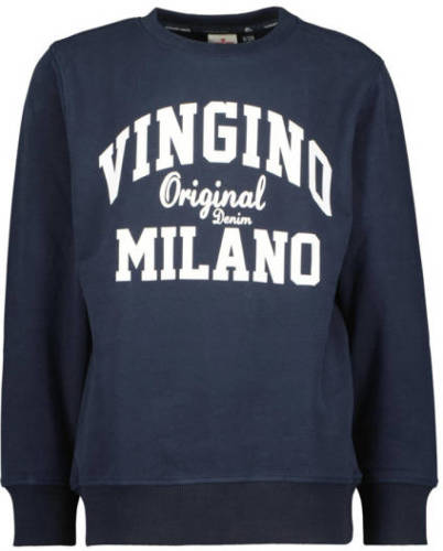 Vingino sweater met logo donkerblauw