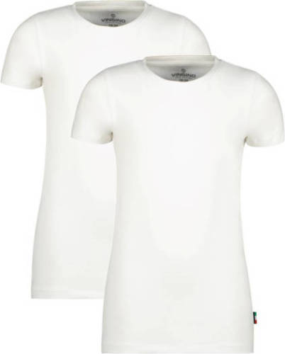 Vingino basic T-shirt - set van 2 wit