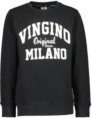Vingino sweater met logo zwart