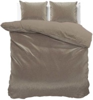 Sleeptime Embossed Velvet Sultan - Taupe Dekbedovertrek Lits-jumeaux (240 x 200/220 cm + 2 kussenslopen) Dekbedovertrek