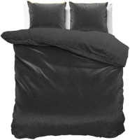 Sleeptime Embossed Velvet Sultan - Zwart Dekbedovertrek Lits-jumeaux (240 x 200/220 cm + 2 kussenslopen) Dekbedovertrek