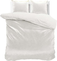 Sleeptime Embossed Velvet Sultan - Wit Dekbedovertrek Lits-jumeaux (240 x 200/220 cm + 2 kussenslopen) Dekbedovertrek