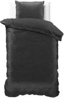 Sleeptime Embossed Velvet Sultan - Zwart Dekbedovertrek 1-persoons (140 x 200/220 cm + 1 kussensloop) Dekbedovertrek