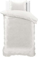 Sleeptime Embossed Velvet Sultan - Wit Dekbedovertrek 1-persoons (140 x 200/220 cm + 1 kussensloop) Dekbedovertrek