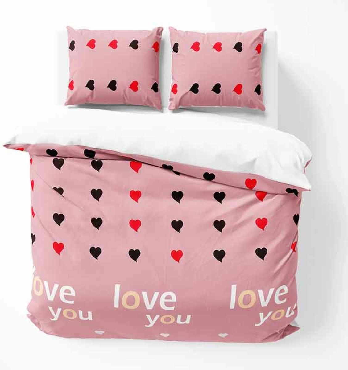 Nice Dreams Lovely Pink Dekbedovertrek 2-persoons (200 x 200/220 cm + 2 kussenslopen) Dekbedovertrek