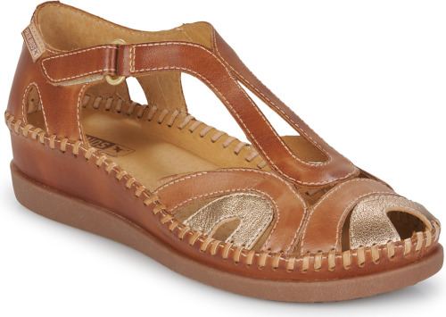 Pikolinos Sandalen in leer met sleehak