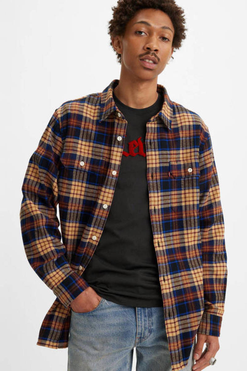 Levi's geruit regular fit overshirt multi