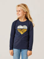 NAME IT KIDS longsleeve NKFBISTAR - set van 2 met pailletten lila/donkerblauw