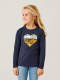 NAME IT KIDS longsleeve NKFBISTAR - set van 2 met pailletten lila/donkerblauw