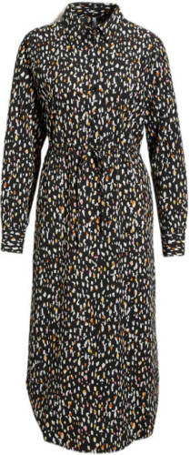 JDY blousejurk JDYSORO met all over print zwart/wit/geel