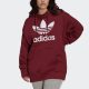 adidas Originals Plus Size hoodie donkerrood/wit
