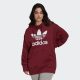 adidas Originals Plus Size hoodie donkerrood/wit