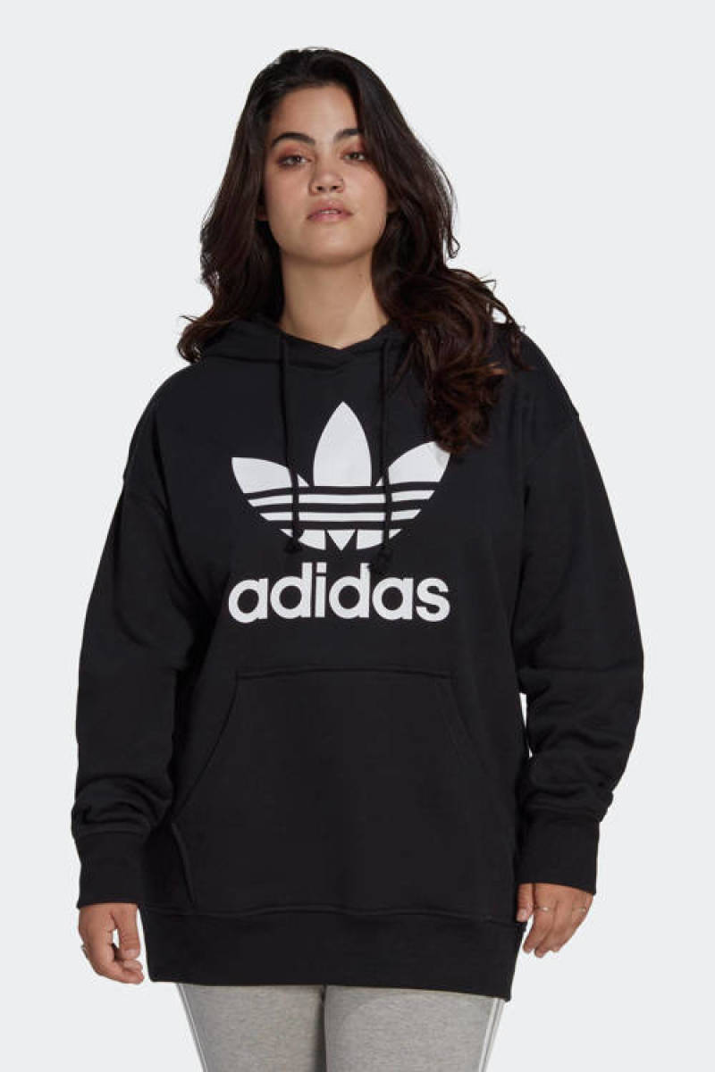 adidas Originals Plus Size hoodie zwart/wit