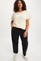 Levi's Plus 501 cropped high waist straight fit jeans black sprout