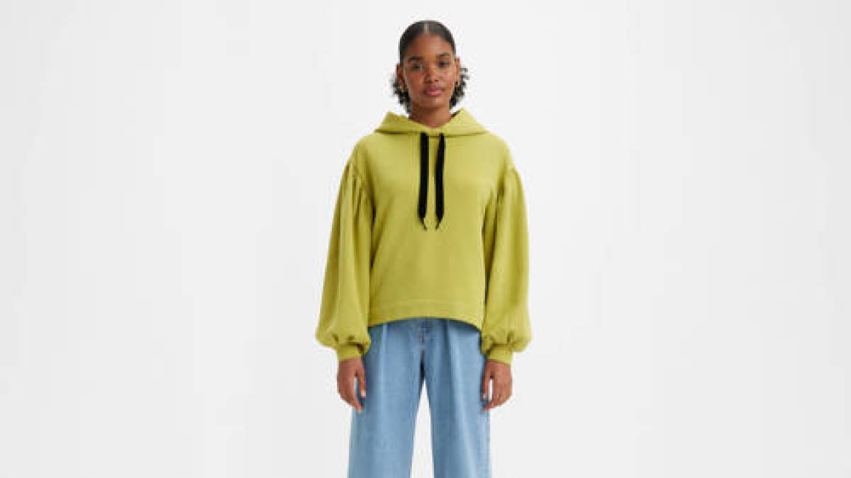 Levi's hoodie Akane Rusched Hoodie groen