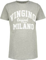 Vingino T-shirt met logo grijs melange