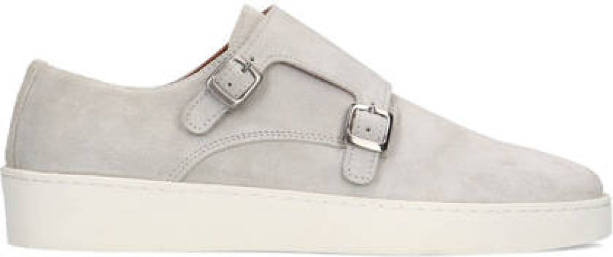 Sacha suède gespschoenen grijs