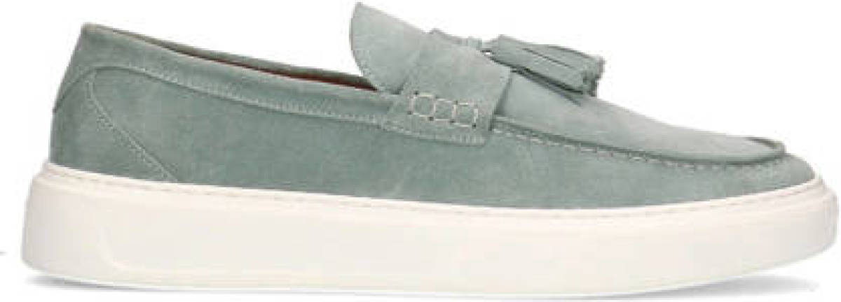 Sacha suède loafers grijsgroen