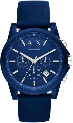 Armani Exchange horloge Outerbanks AX1327 blauw