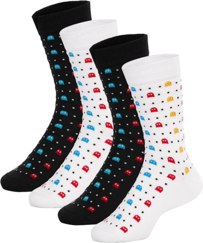 4 paar sokken met grafisch patroon Harmony Wit
