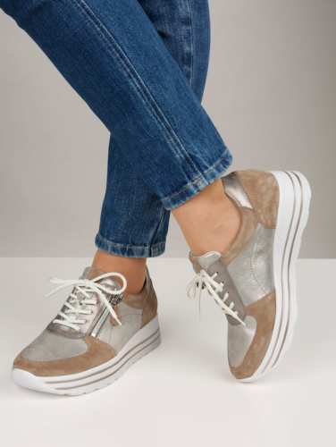 Veterschoen in fris design Waldlaufer Taupe
