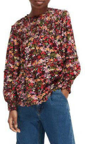 Scotch & Soda gebloemde top roze/multicolor