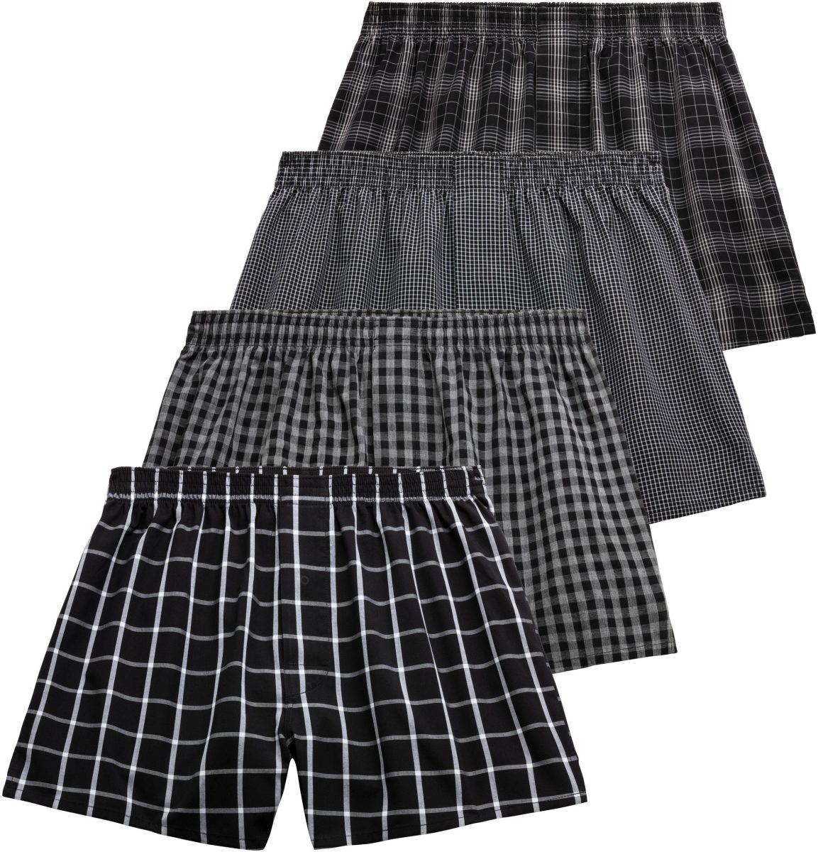 AUTHENTIC LE JOGGER Geweven boxershort vier verschillende dessins (set, 4 stuks)