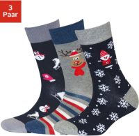 H.I.S Sokken met kerstdesign (3 paar)