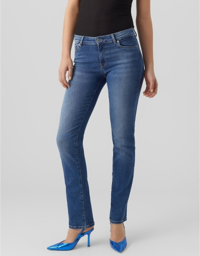 VERO MODA straight fit jeans VMDAF blauw