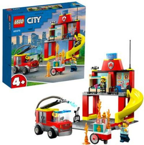 LEGO City De Brandweerkazerne en de Brandweerwagen 60375