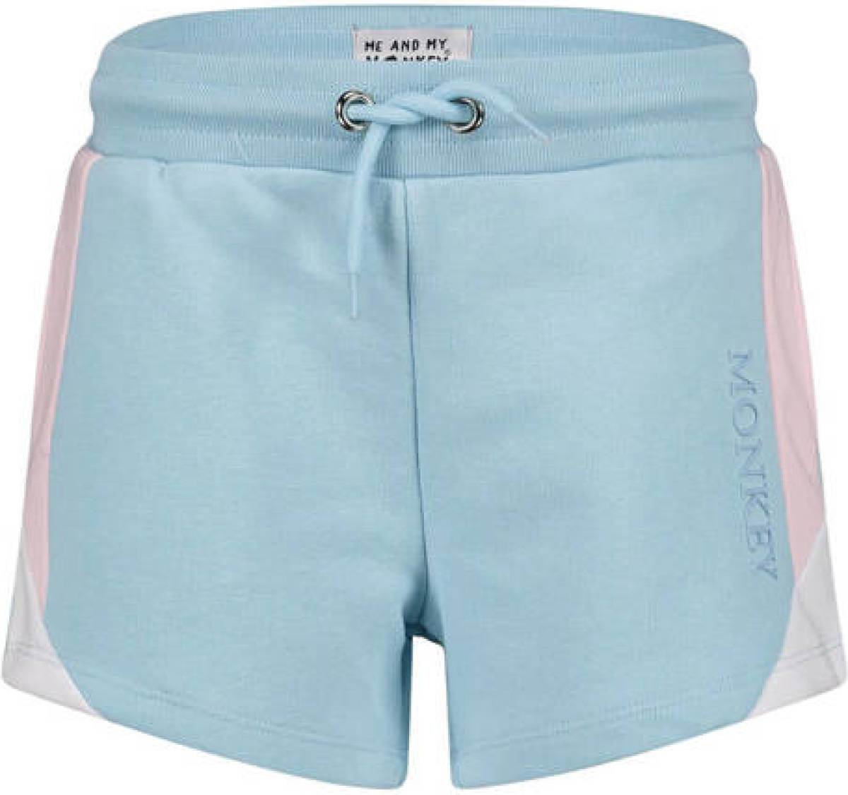 Me & My Monkey regular fit short lichtblauw