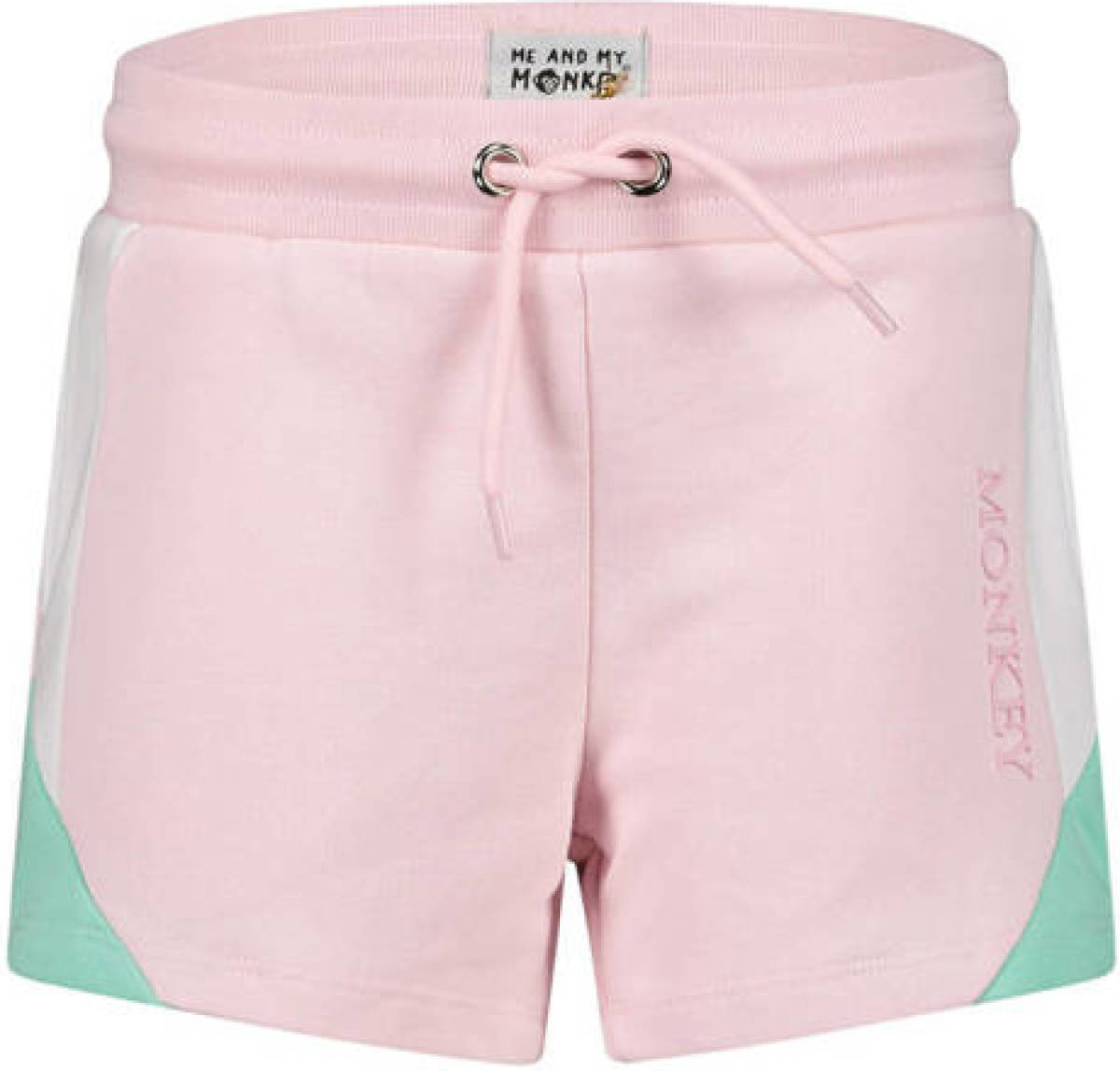 Me & My Monkey regular fit short lichtroze