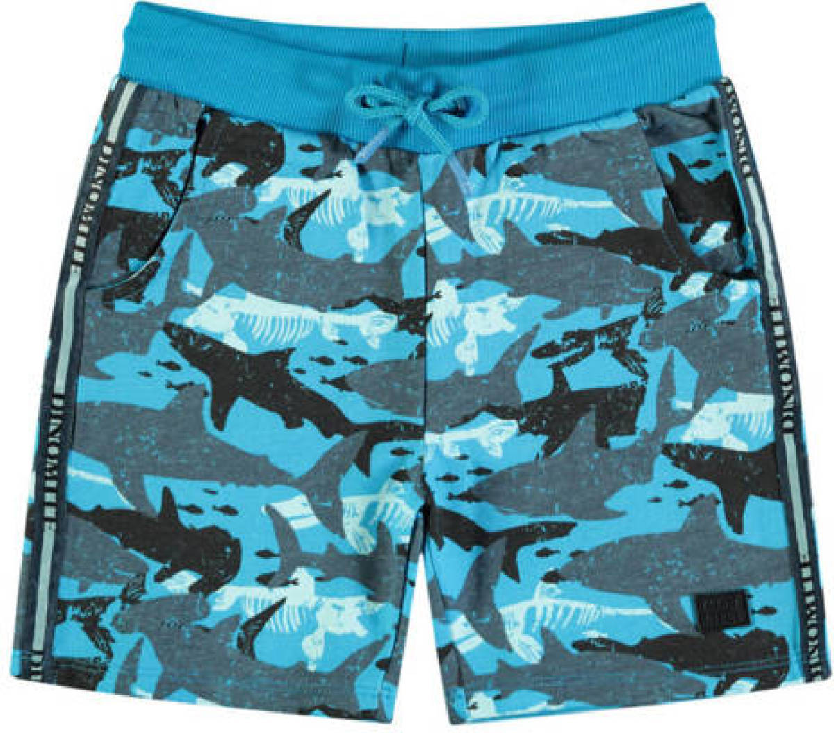 Orange Stars regular fit sweatshort met camouflageprint blauw