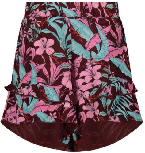 29FT short met all over print paars/roze/blauw
