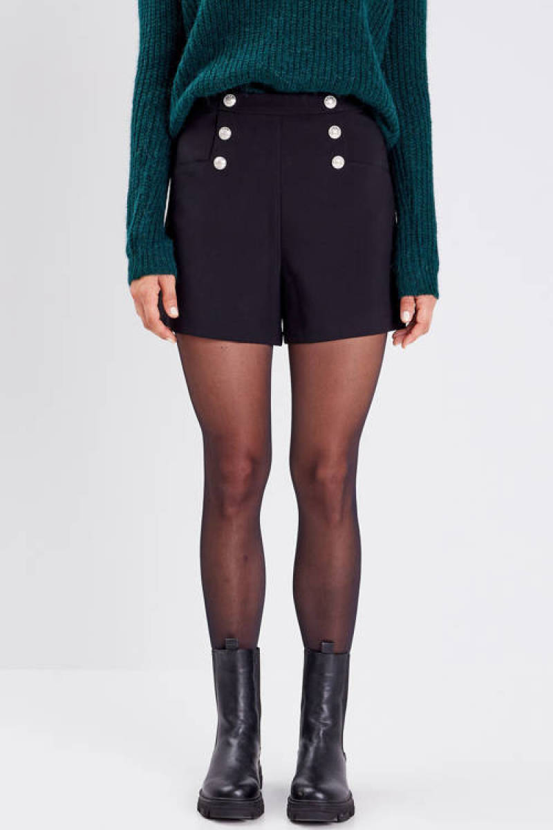 Cache Cache high waist straight fit broek zwart