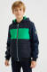 WE Fashion softshell jas tussen van gerecycled polyester zwart/groen/blauw