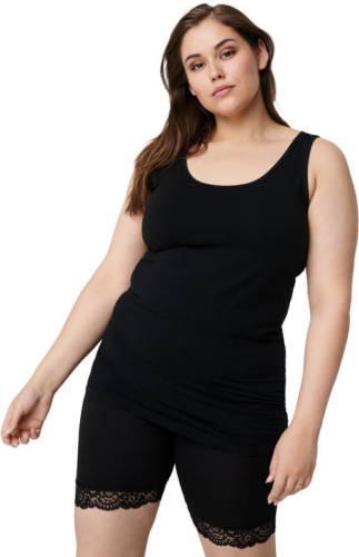 Zizzi Plus Size cycling short met kant zwart