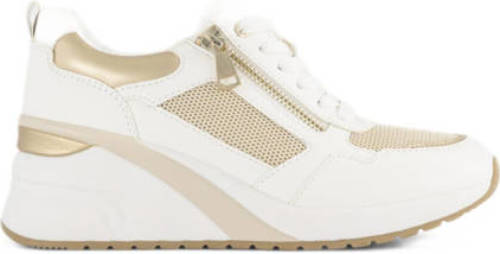 Graceland sneakers met sleehak wit