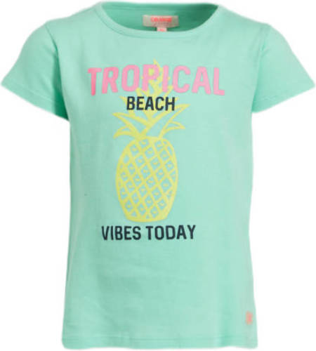 Orange Stars T-shirt Mandy tshirt pineapple met printopdruk lt green