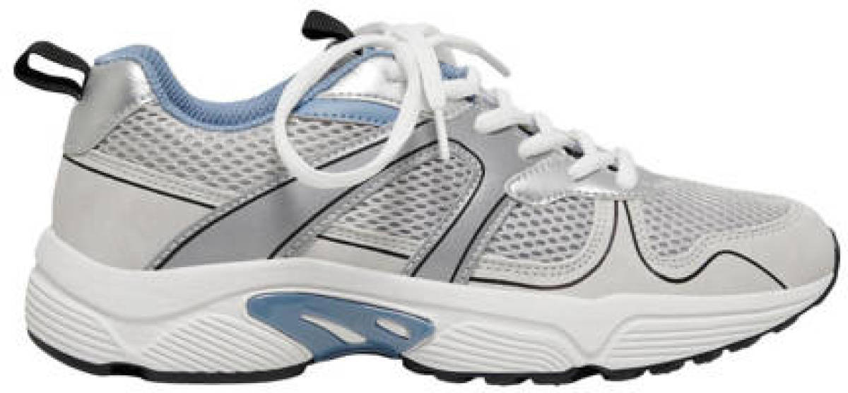 Only sneakers wit/grijs/blauw