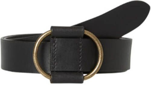 PIECES leren riem PCPILJA zwart