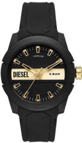 Diesel horloge DZ1997 Double Up zwart