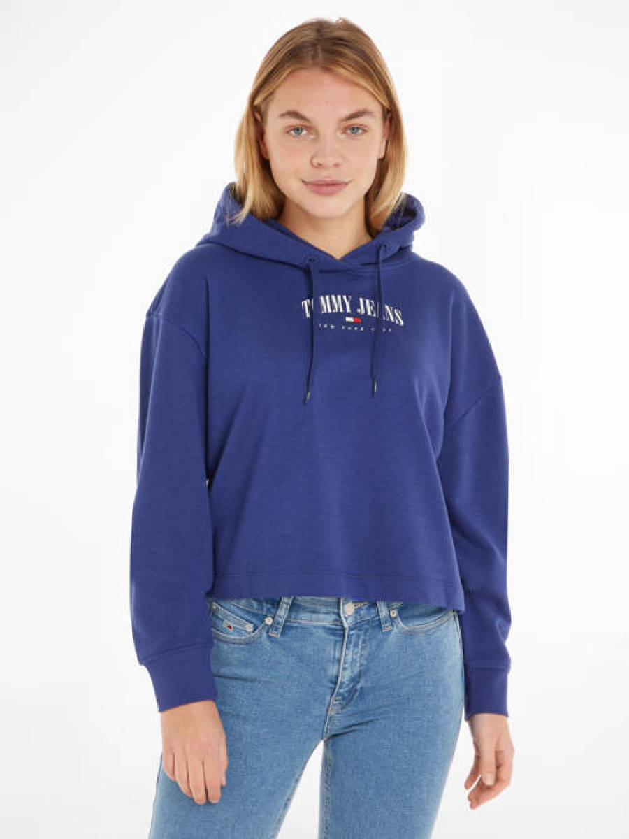 Tommy Jeans hoodie met logo pilot blue