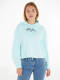 Tommy Jeans hoodie met logo aqua coast