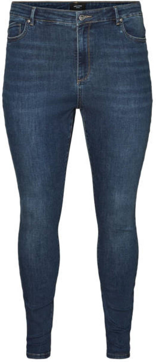 VERO MODA CURVE high waist skinny jeans dark denim