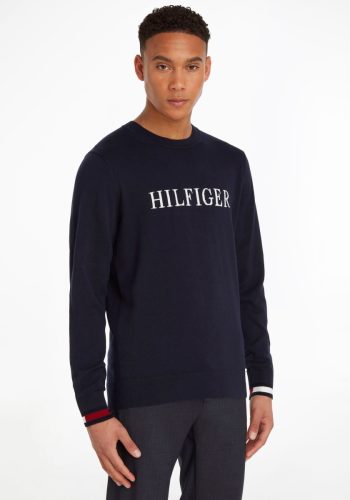 Tommy hilfiger Trui met ronde hals HILFIGER FLAG CUFF CREW NECK