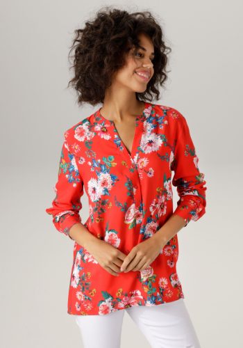 Aniston CASUAL Blouse zonder sluiting met kleurrijke bloemenprint