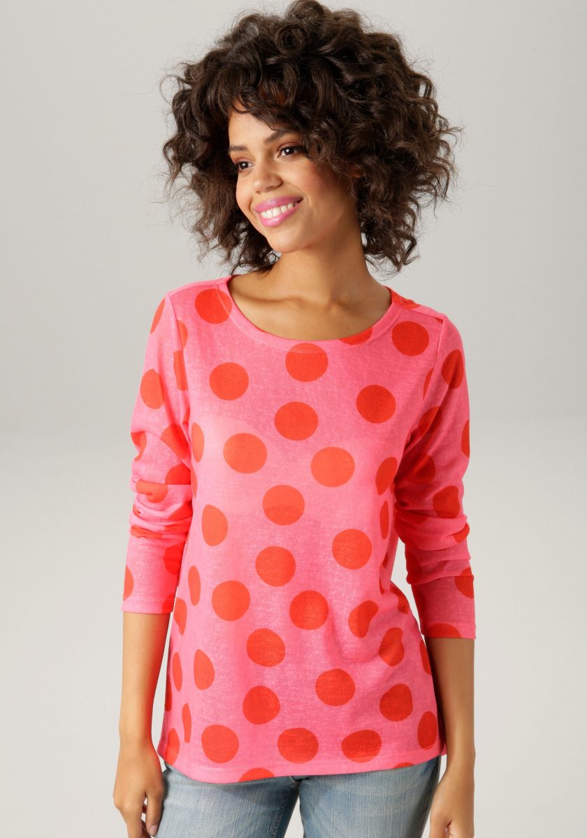 Aniston CASUAL Shirt met lange mouwen met punten