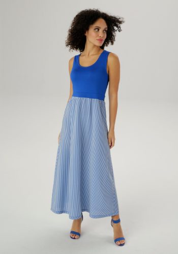 Aniston SELECTED Maxi-jurk met gestreepte rok