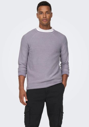 ONLY & SONS Trui met ronde hals DEXTOR WASH RAGLAN KNIT